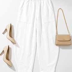 Women Cotton Solid Balloon Fit Pants