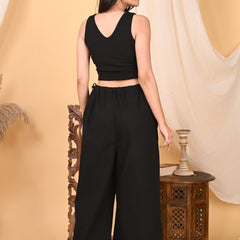 Stylish Women’s Wide Leg Baggy Cotton Ankle Length Pant