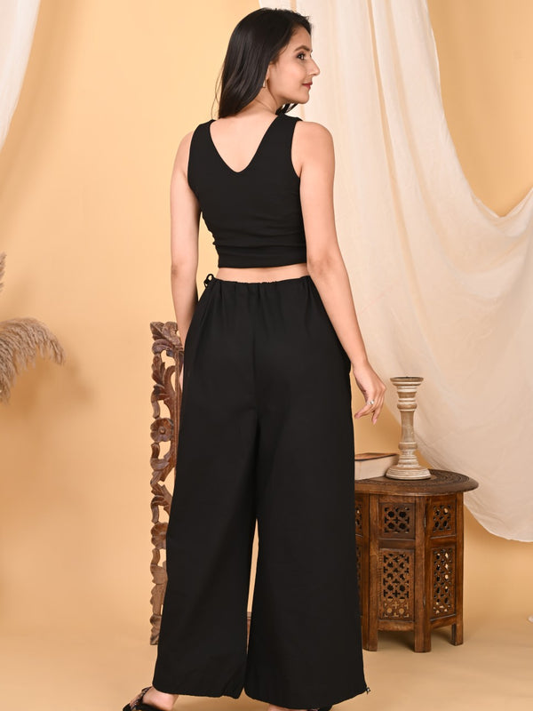 Stylish Women’s Wide Leg Baggy Cotton Ankle Length Pant