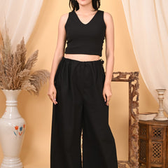 Stylish Women’s Wide Leg Baggy Cotton Ankle Length Pant