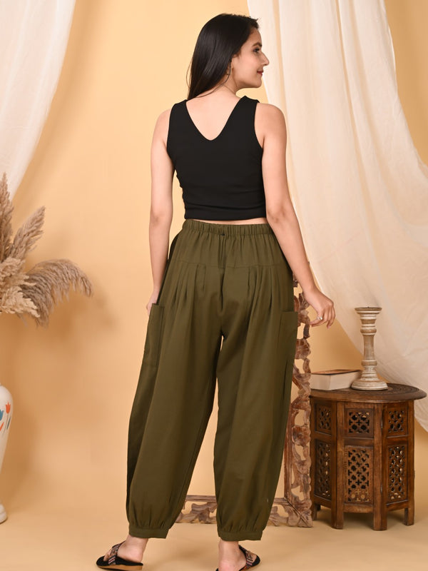 Premium Pure Cotton Bubble Fit Women Pants