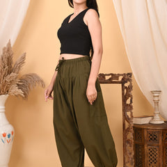 Premium Pure Cotton Bubble Fit Women Pants