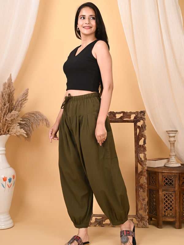 Premium Pure Cotton Bubble Fit Women Pants
