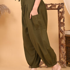 Premium Pure Cotton Bubble Fit Women Pants