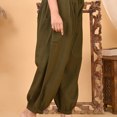 Premium Pure Cotton Bubble Fit Women Pants