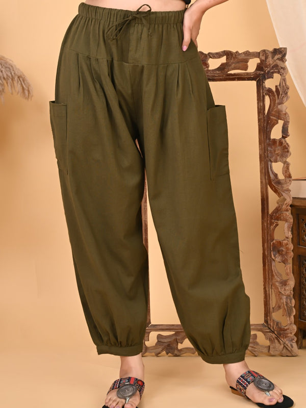 Premium Pure Cotton Bubble Fit Women Pants