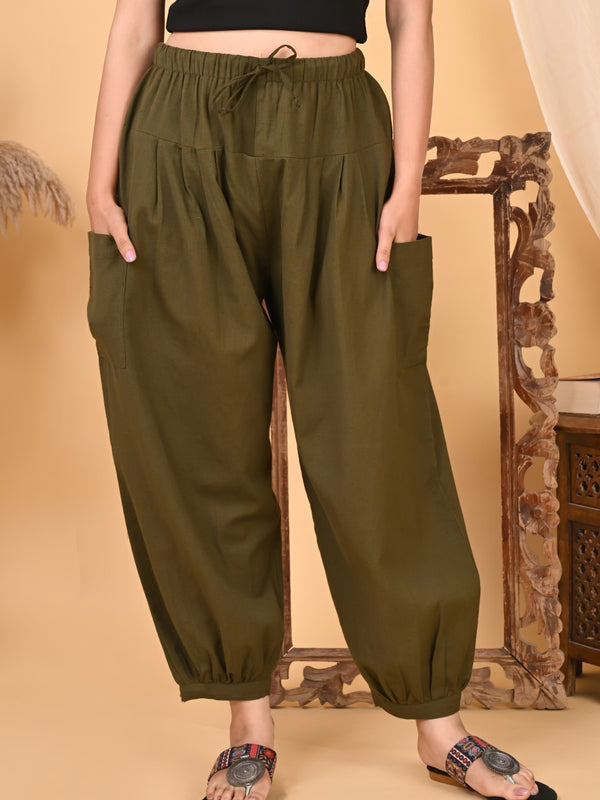 Premium Pure Cotton Bubble Fit Women Pants