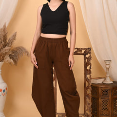 Premium Women Cotton Solid Balloon Fit Pants