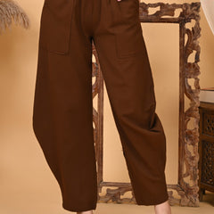 Premium Women Cotton Solid Balloon Fit Pants