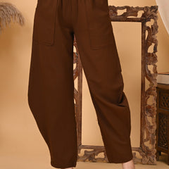 Premium Women Cotton Solid Balloon Fit Pants