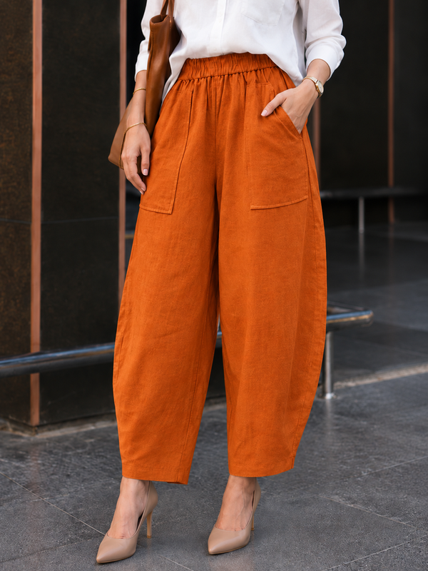Women Cotton Balloon Fit Pants
