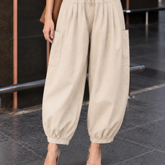 Premium Pure Cotton Bubble Fit Women Pants
