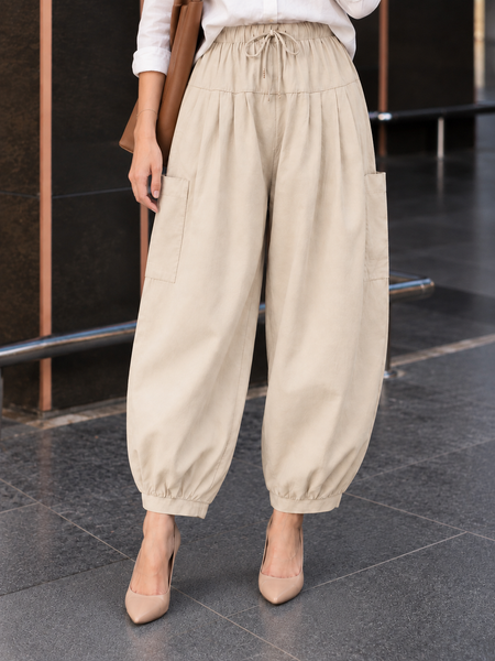 Premium Pure Cotton Bubble Fit Women Pants