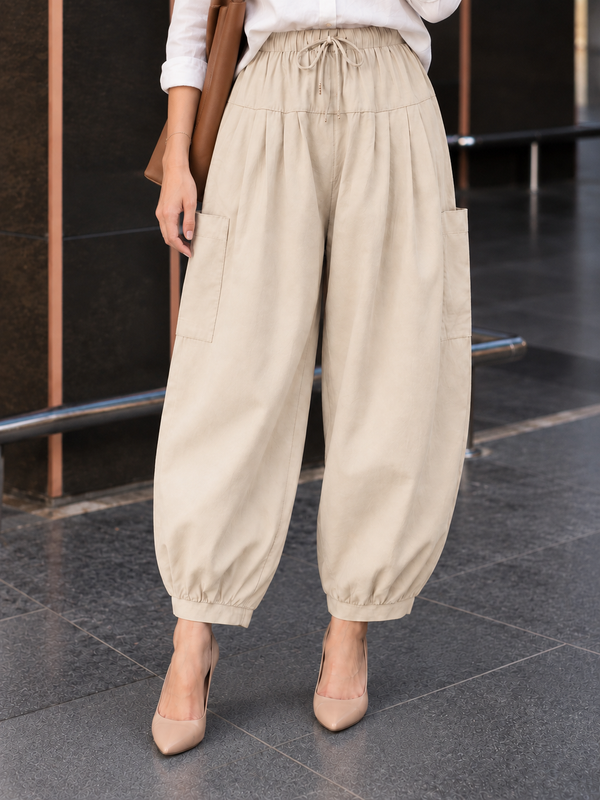 Premium Pure Cotton Bubble Fit Women Pants